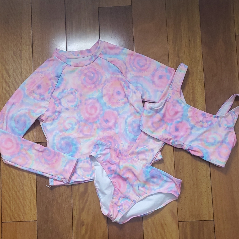 Andy & Evan Pastel Swirl Rashguard Set